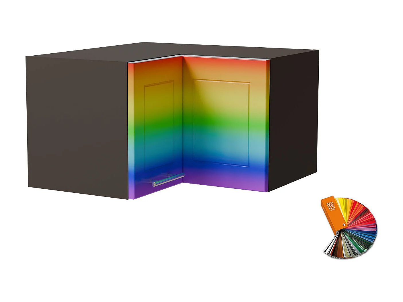 ECKHÄNGESCHRANK Bari W12/60/36 RAL Wunschfarbe (K5) / Lava 60 / 60 / 36cm