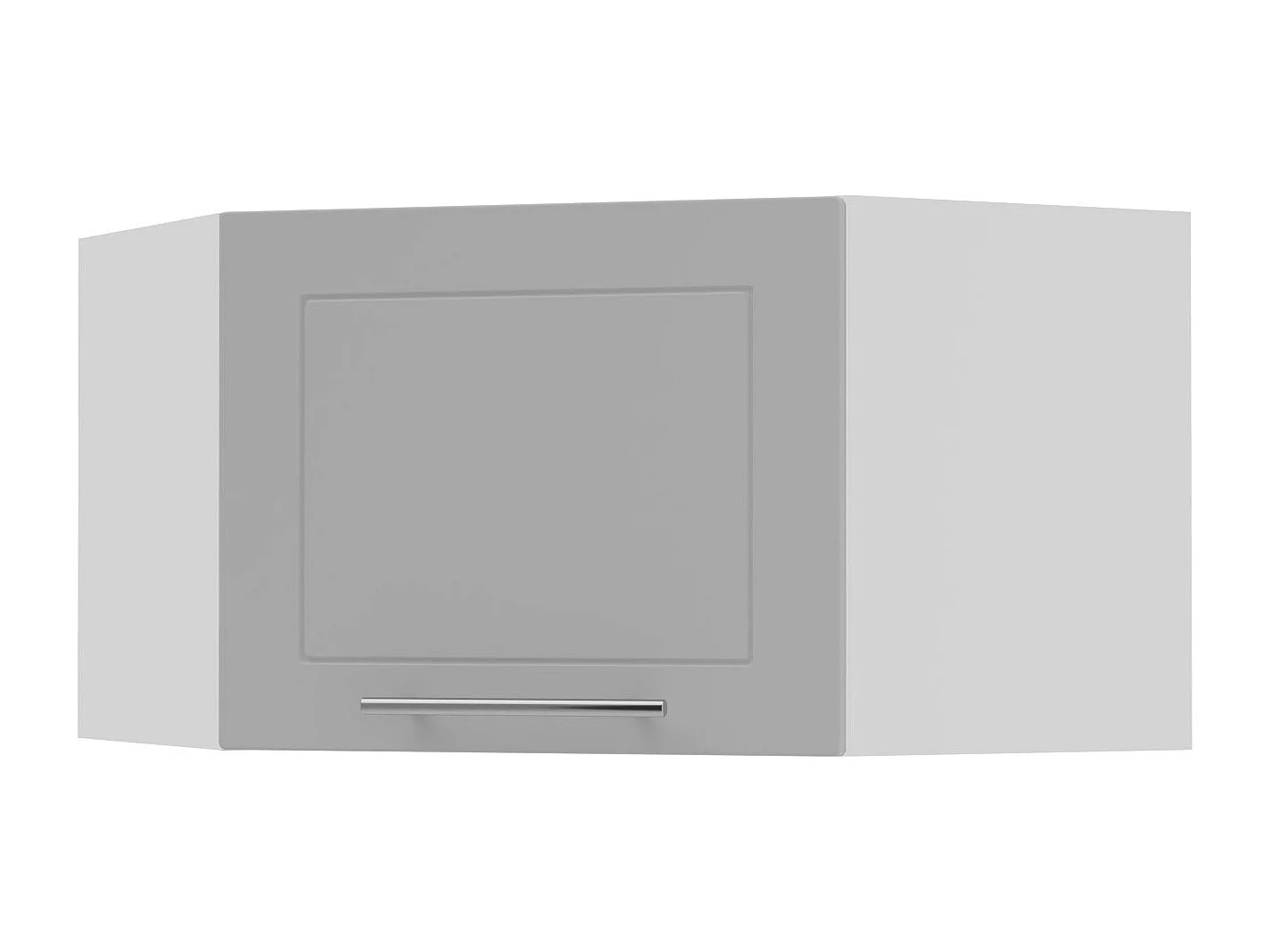 ECKHÄNGESCHRANK Bari W10/60/36 RAL 7040 fenstergrau (K5) / Weiß 60 / 60 / 36cm