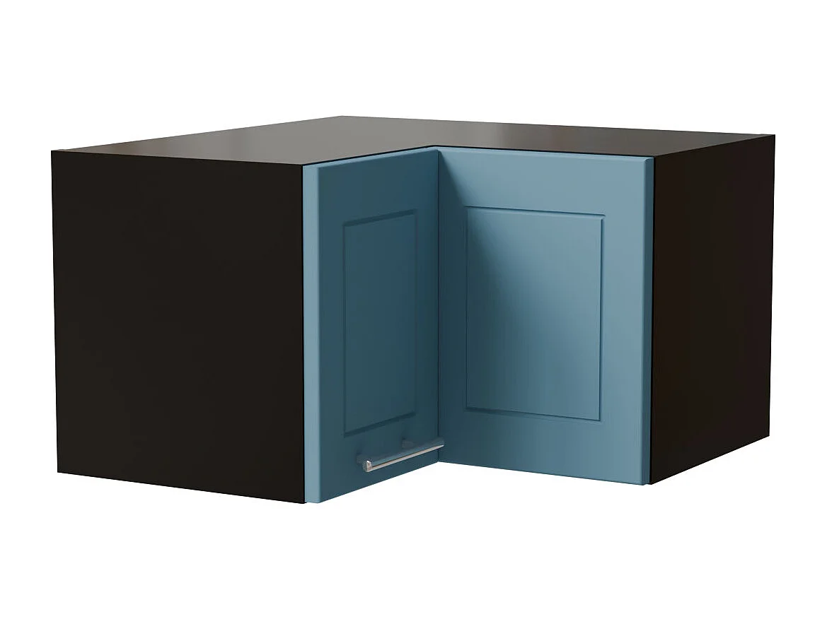 ECKHÄNGESCHRANK Bari W12/60/36 RAL 5024 pastellblau (K5) / Schwarz 60 / 60 / 36cm