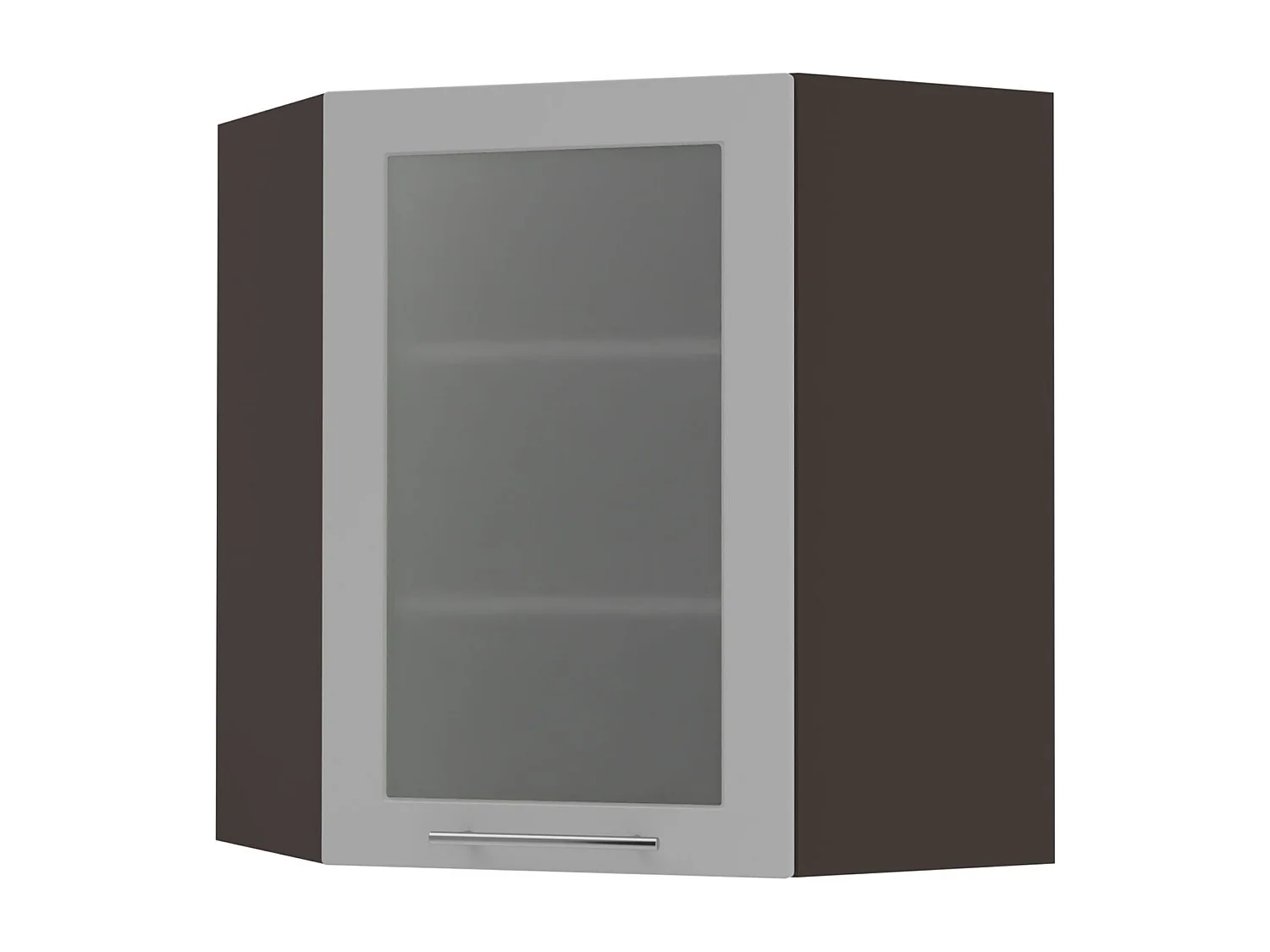 ECKHÄNGESCHRANK Bari W10S/60 RAL 7040 fenstergrau (K5) / Lava 60 / 60 / 72cm