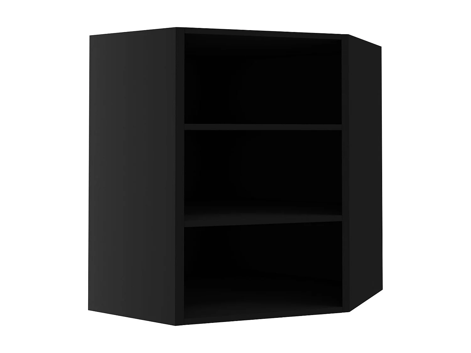 ECKHÄNGESCHRANK Bari W10/60 RAL 7040 fenstergrau (K5) / Schwarz 60 / 60 / 72cm