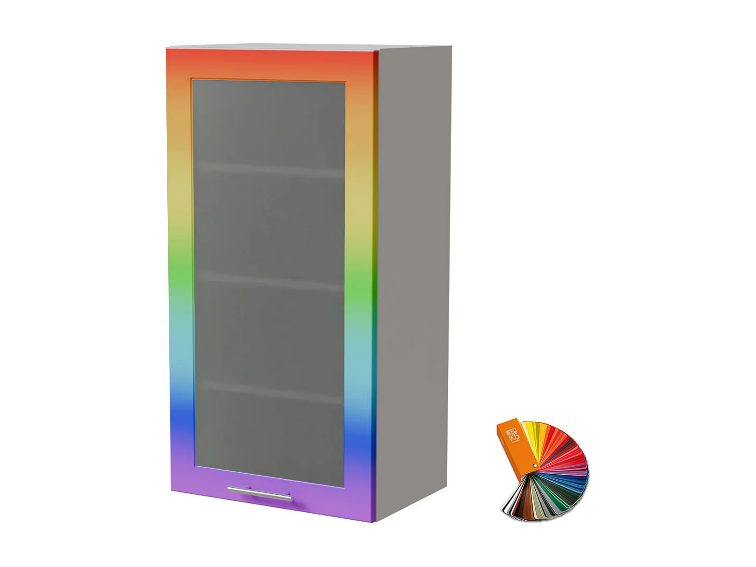 HÄNGESCHRANK Bari W4S/50 RAL Wunschfarbe (K5) / Weiß 50 / 32,5 / 96cm