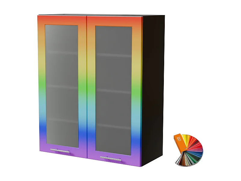 HÄNGESCHRANK Bari W4S/80 RAL Wunschfarbe (K5) / Schwarz 80 / 32,5 / 96cm