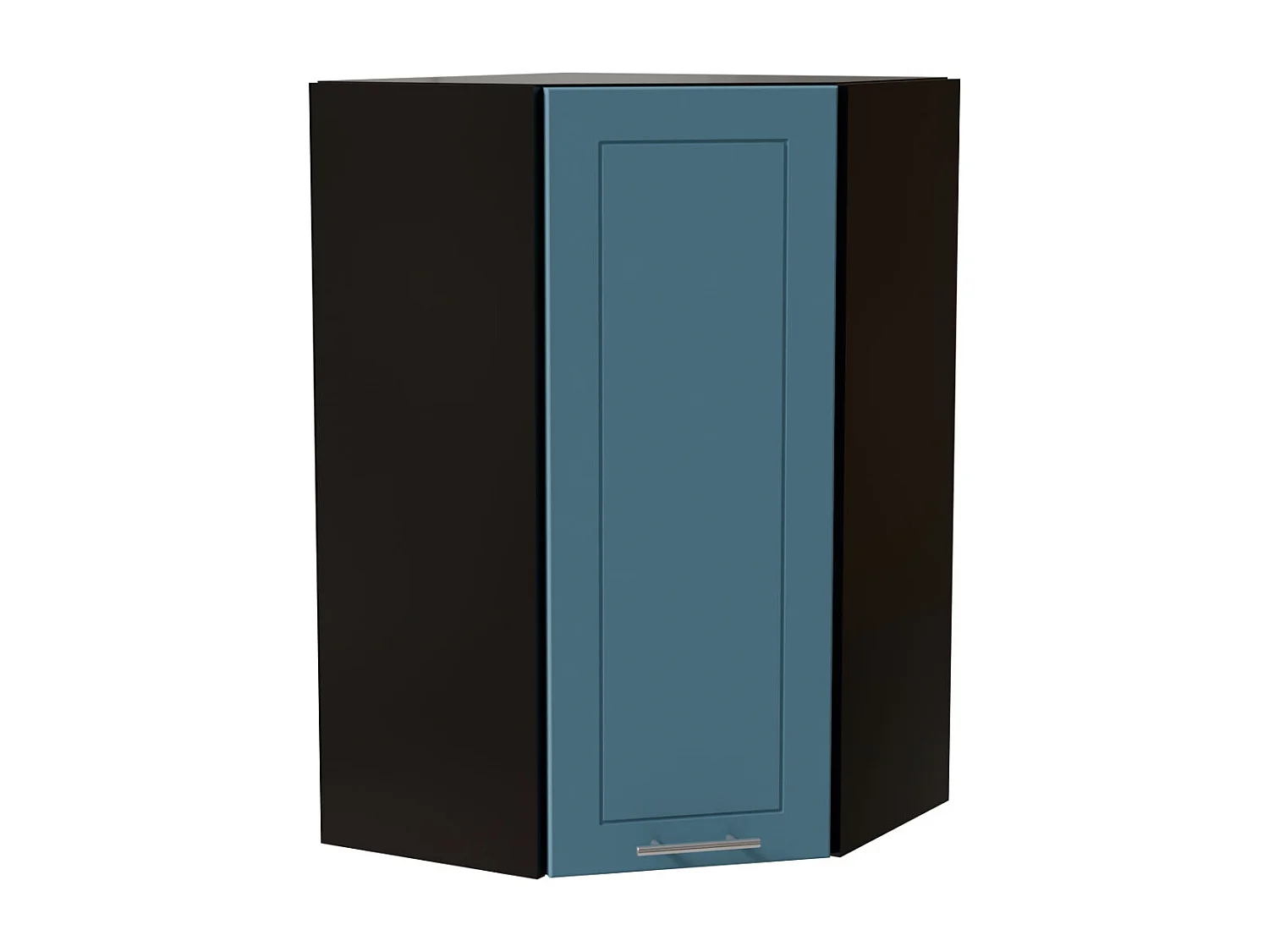 ECKHÄNGESCHRANK Bari W4/10/60 RAL 5024 pastellblau (K5) / Schwarz 60 / 60 / 96cm