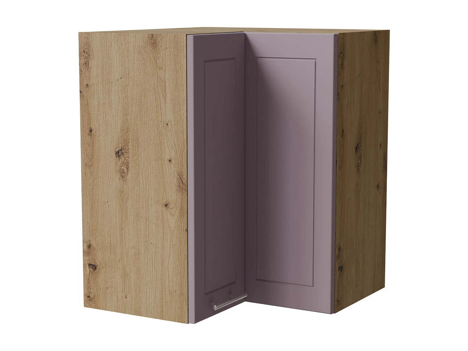 ECKHÄNGESCHRANK Bari W12/60 RAL 4009 pastellviolett (K5) / Eiche Artisan 60 / 60 / 72cm