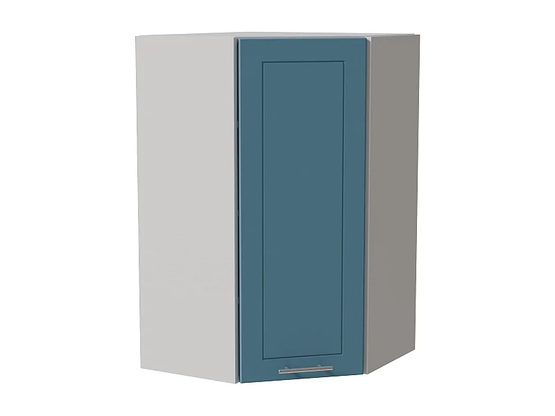 ECKHÄNGESCHRANK Bari W4/10/60 RAL 5024 pastellblau (K5) / Weiß 60 / 60 / 96cm