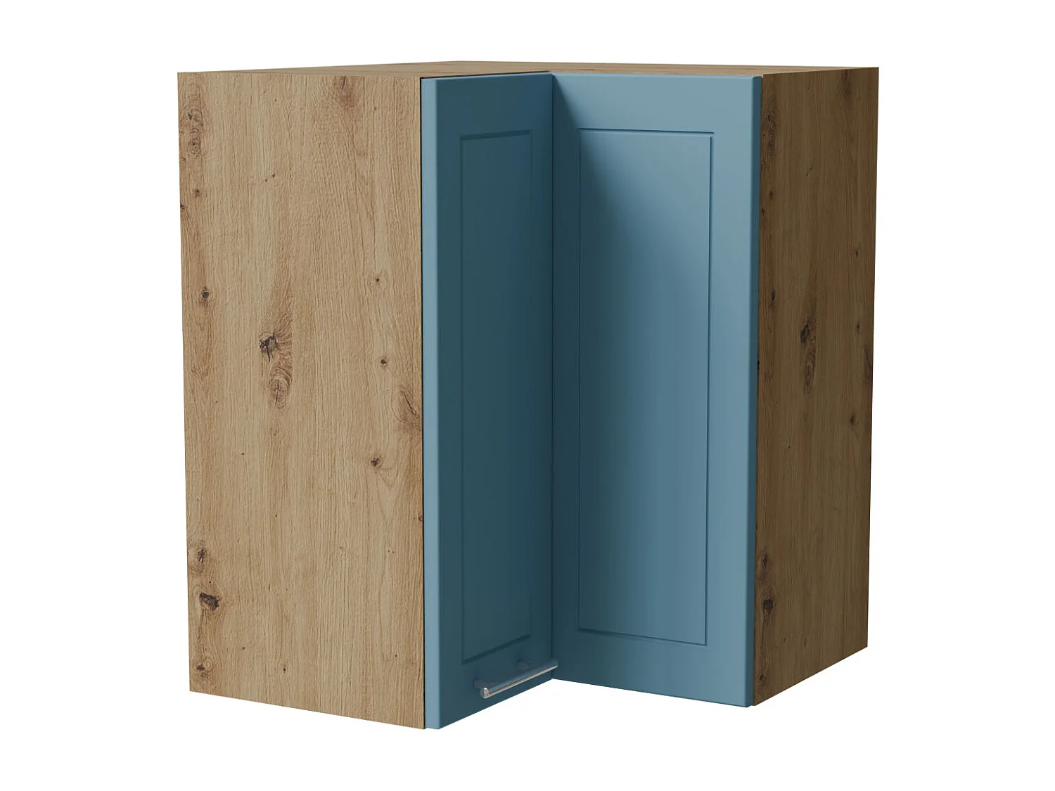 ECKHÄNGESCHRANK Bari W12/60 RAL 5024 pastellblau (K5) / Eiche Artisan 60 / 60 / 72cm