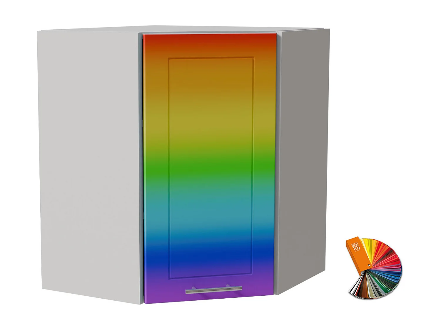 ECKHÄNGESCHRANK Bari W10/60 RAL Wunschfarbe (K5) / Weiß 60 / 60 / 72cm