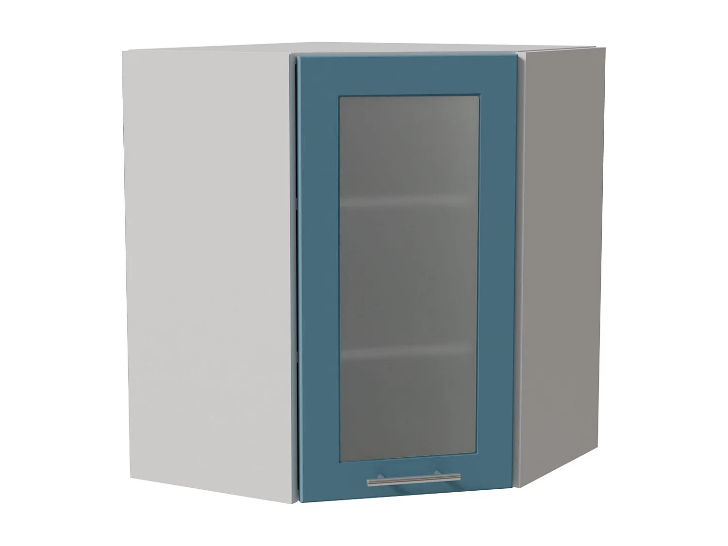 ECKHÄNGESCHRANK Bari W10S/60 RAL 5024 pastellblau (K5) / Weiß 60 / 60 / 72cm