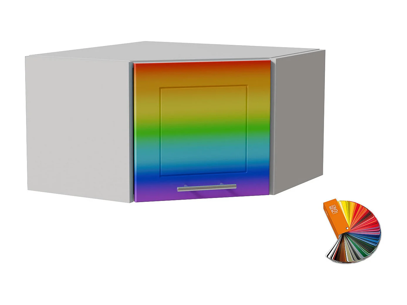 ECKHÄNGESCHRANK Bari W10/60/36 RAL Wunschfarbe (K5) / Weiß 60 / 60 / 36cm