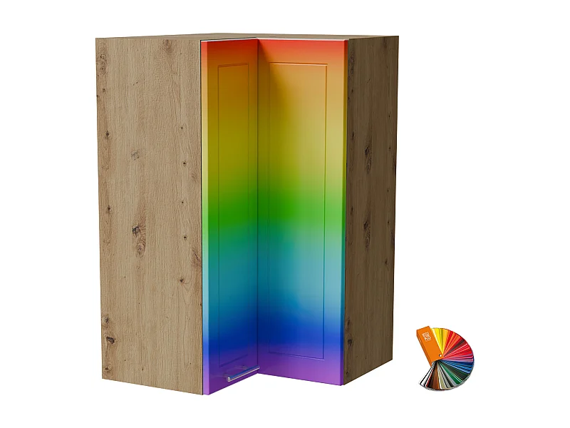 ECKHÄNGESCHRANK Bari W14/60 RAL Wunschfarbe (K5) / Eiche Artisan 60 / 60 / 96cm