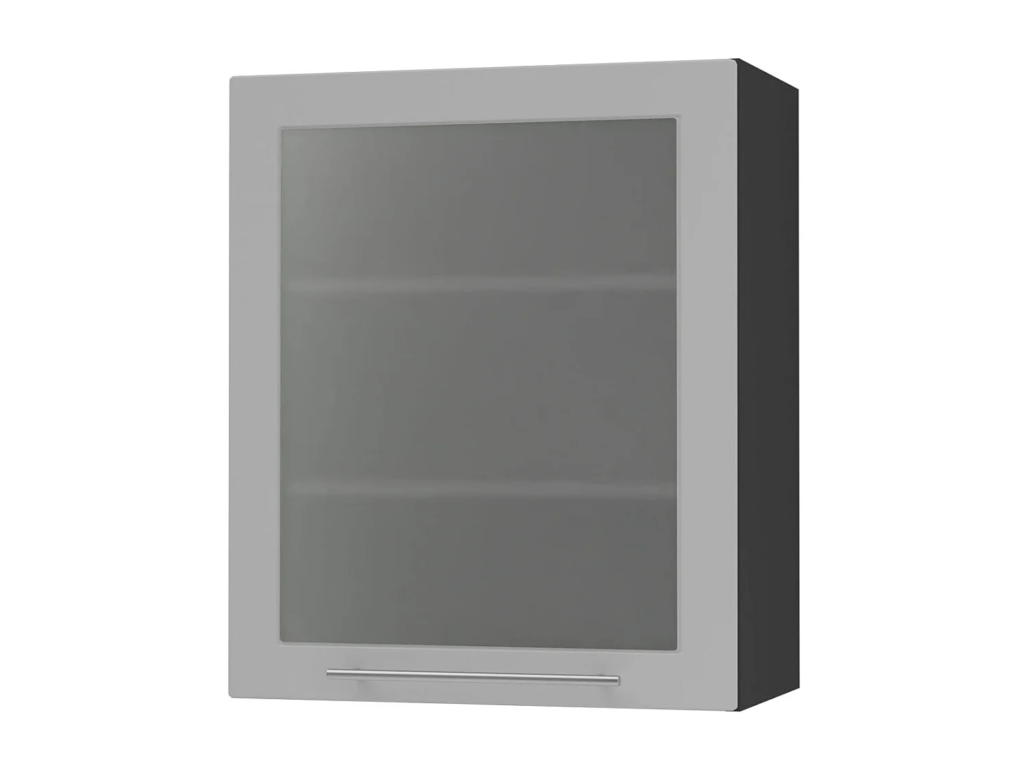 HÄNGESCHRANK Bari W2S/60 RAL 7040 fenstergrau (K5) / Schwarz 60 / 32,5 / 72cm