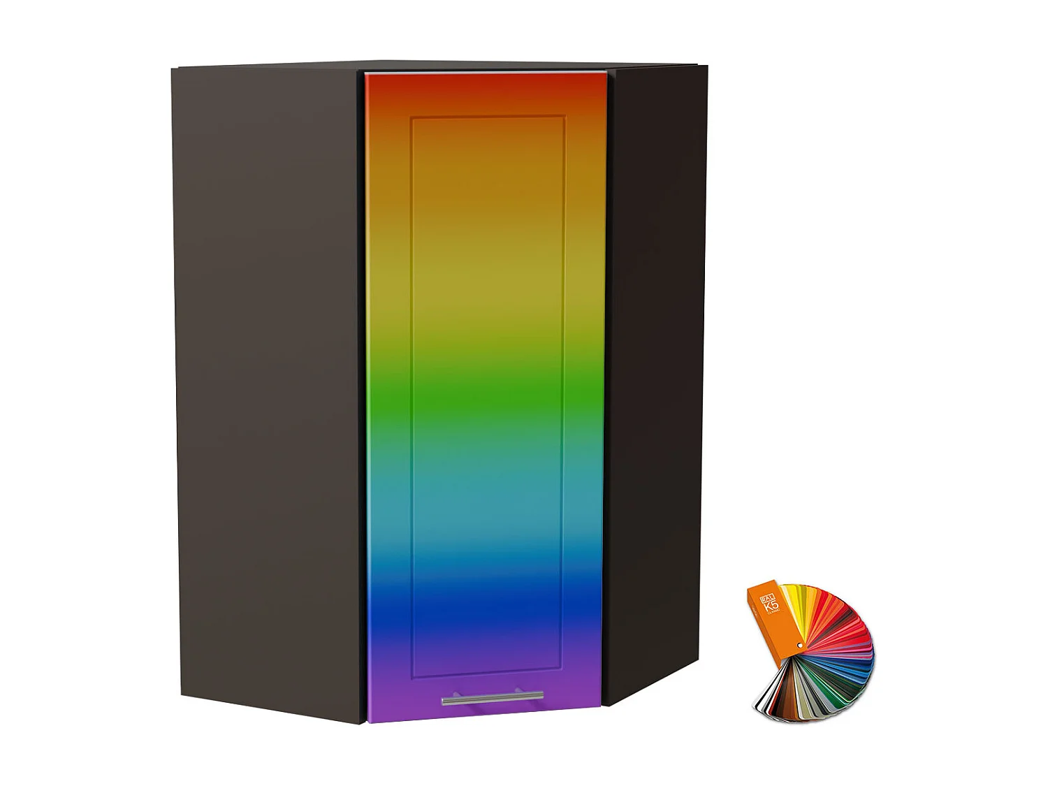 ECKHÄNGESCHRANK Bari W4/10/60 RAL Wunschfarbe (K5) / Lava 60 / 60 / 96cm