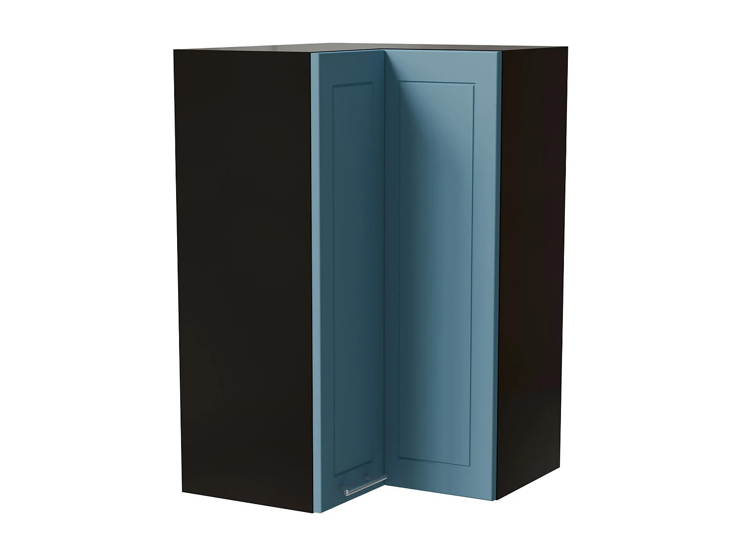 ECKHÄNGESCHRANK Bari W14/60 RAL 5024 pastellblau (K5) / Schwarz 60 / 60 / 96cm