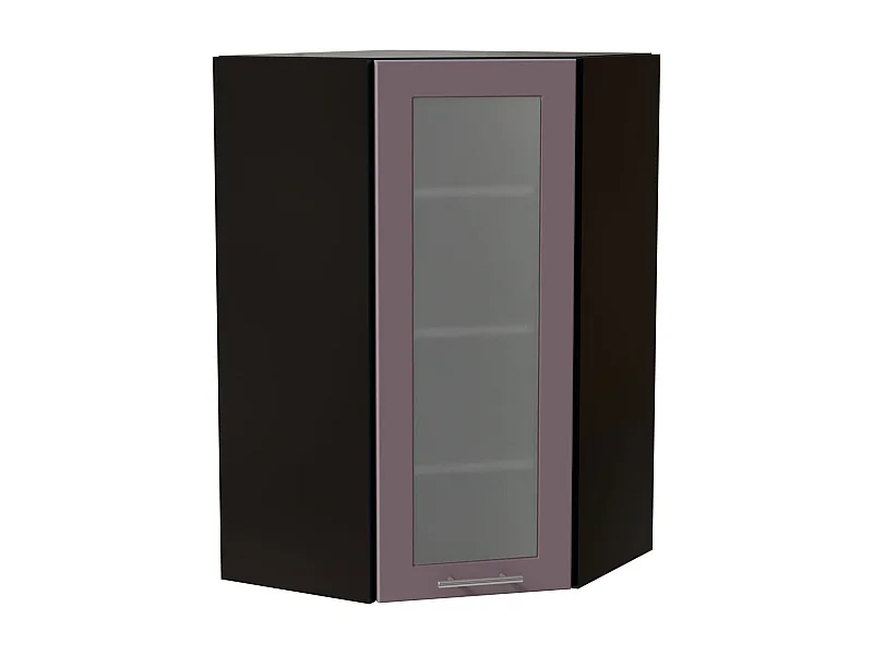 ECKHÄNGESCHRANK Bari W4S/10/60 RAL 4009 pastellviolett (K5) / Schwarz 60 / 60 / 96cm