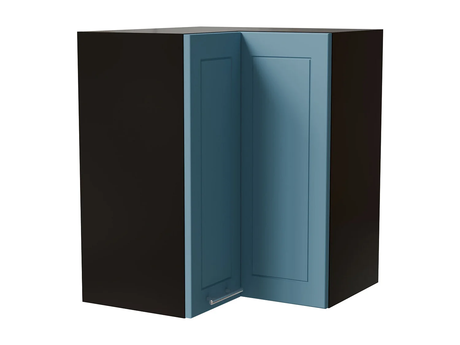ECKHÄNGESCHRANK Bari W12/60 RAL 5024 pastellblau (K5) / Schwarz 60 / 60 / 72cm