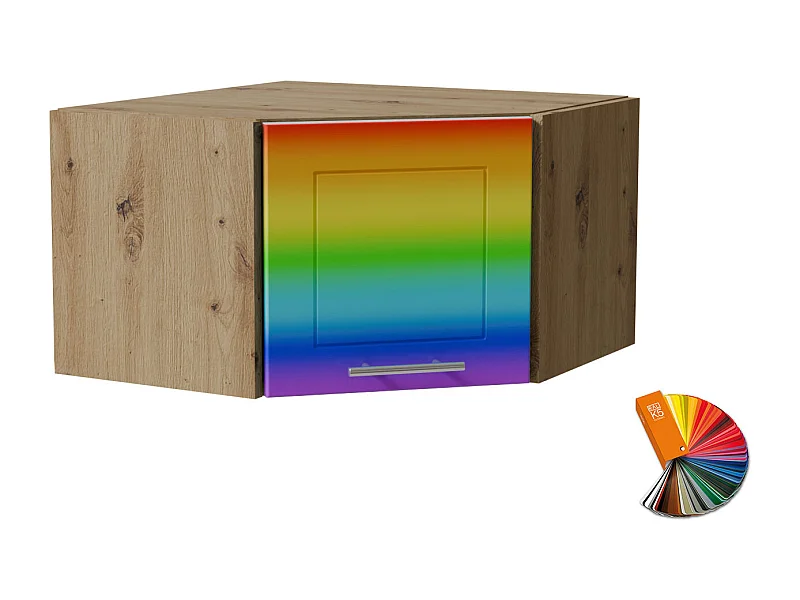 ECKHÄNGESCHRANK Bari W10/60/36 RAL Wunschfarbe (K5) / Eiche Artisan 60 / 60 / 36cm