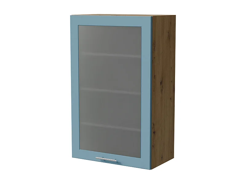 HÄNGESCHRANK Bari W4S/60 RAL 5024 pastellblau (K5) / Eiche Artisan 60 / 32,5 / 96cm