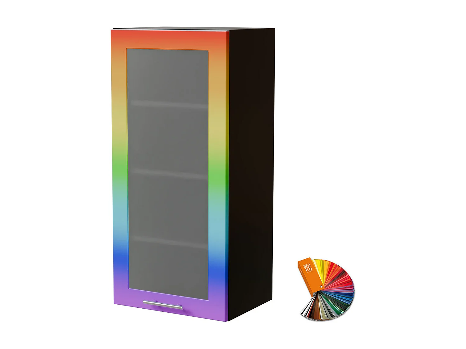 HÄNGESCHRANK Bari W4S/45 RAL Wunschfarbe (K5) / Schwarz 45 / 32,5 / 96cm