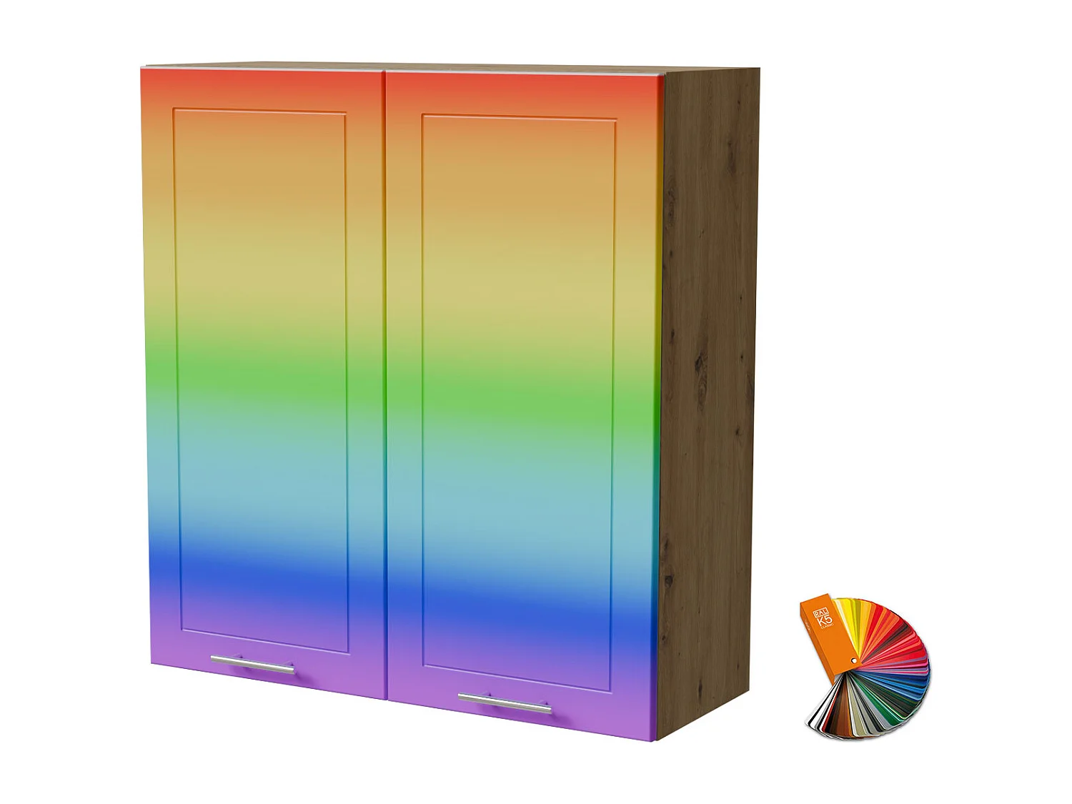 HÄNGESCHRANK Bari W4/90 RAL Wunschfarbe (K5) / Eiche Artisan 90 / 32,5 / 96cm