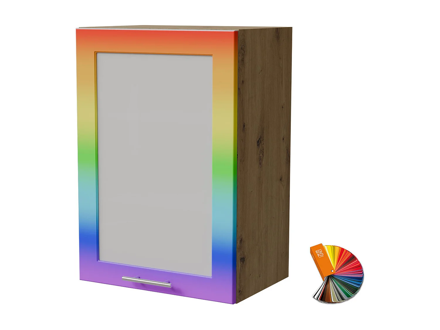 HÄNGESCHRANK Bari W2S/50 RAL Wunschfarbe (K5) / Eiche Artisan 50 / 32,5 / 72cm