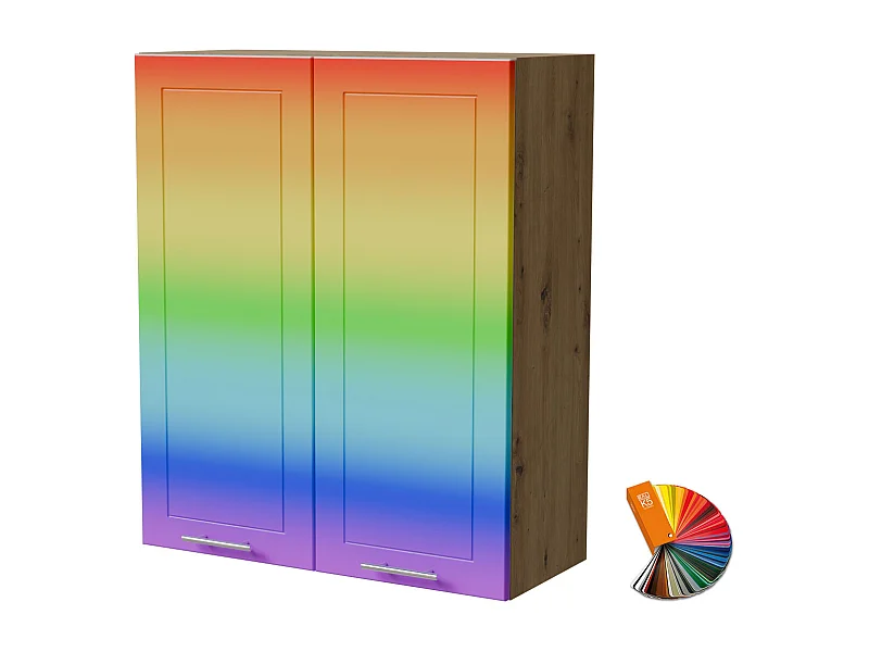 HÄNGESCHRANK Bari W4/80 RAL Wunschfarbe (K5) / Eiche Artisan 80 / 32,5 / 96cm