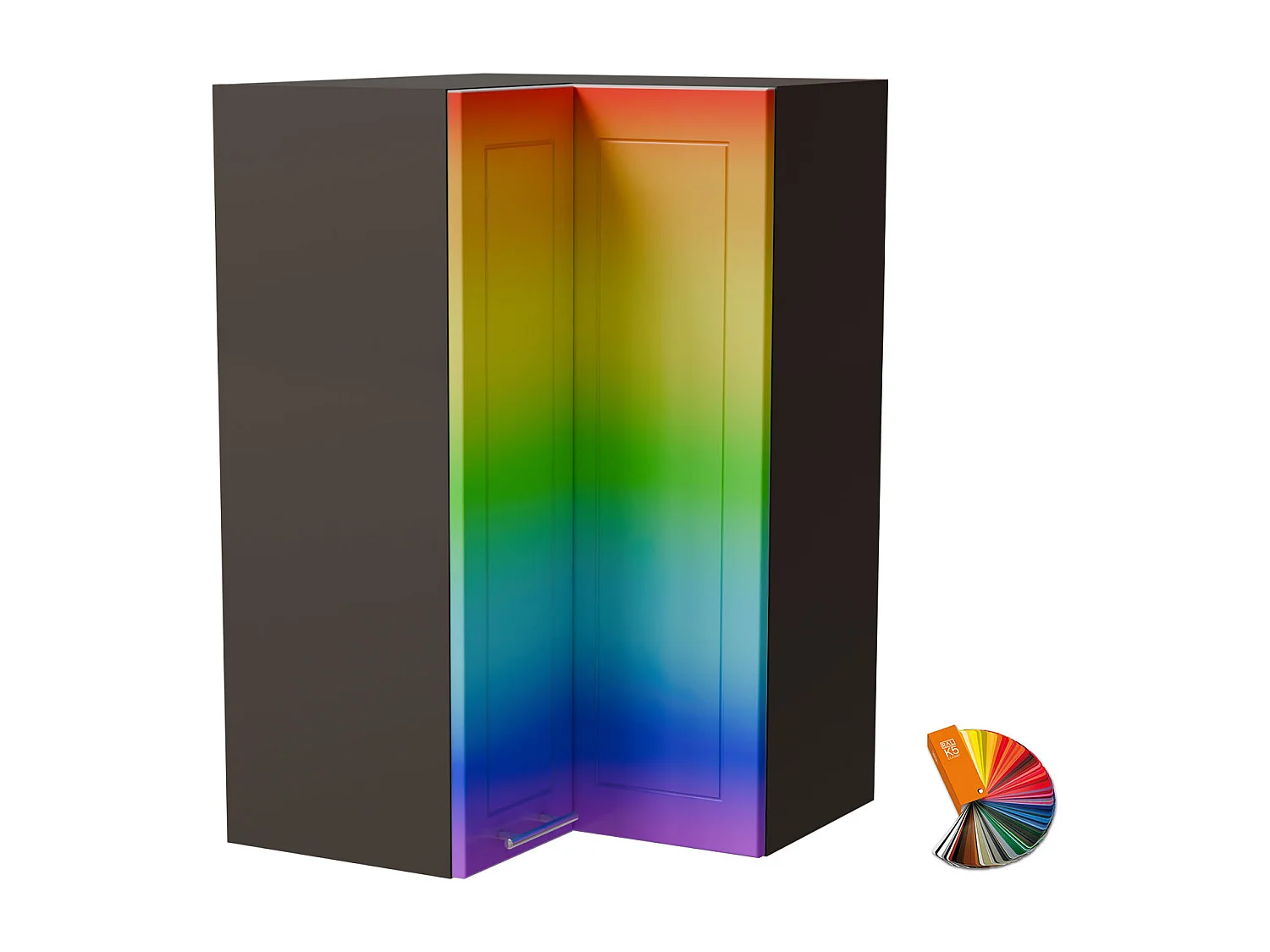 ECKHÄNGESCHRANK Bari W14/60 RAL Wunschfarbe (K5) / Lava 60 / 60 / 96cm