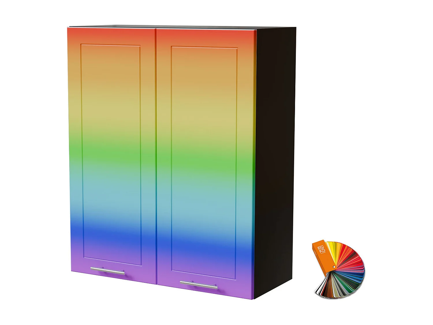 HÄNGESCHRANK Bari W4/80 RAL Wunschfarbe (K5) / Schwarz 80 / 32,5 / 96cm