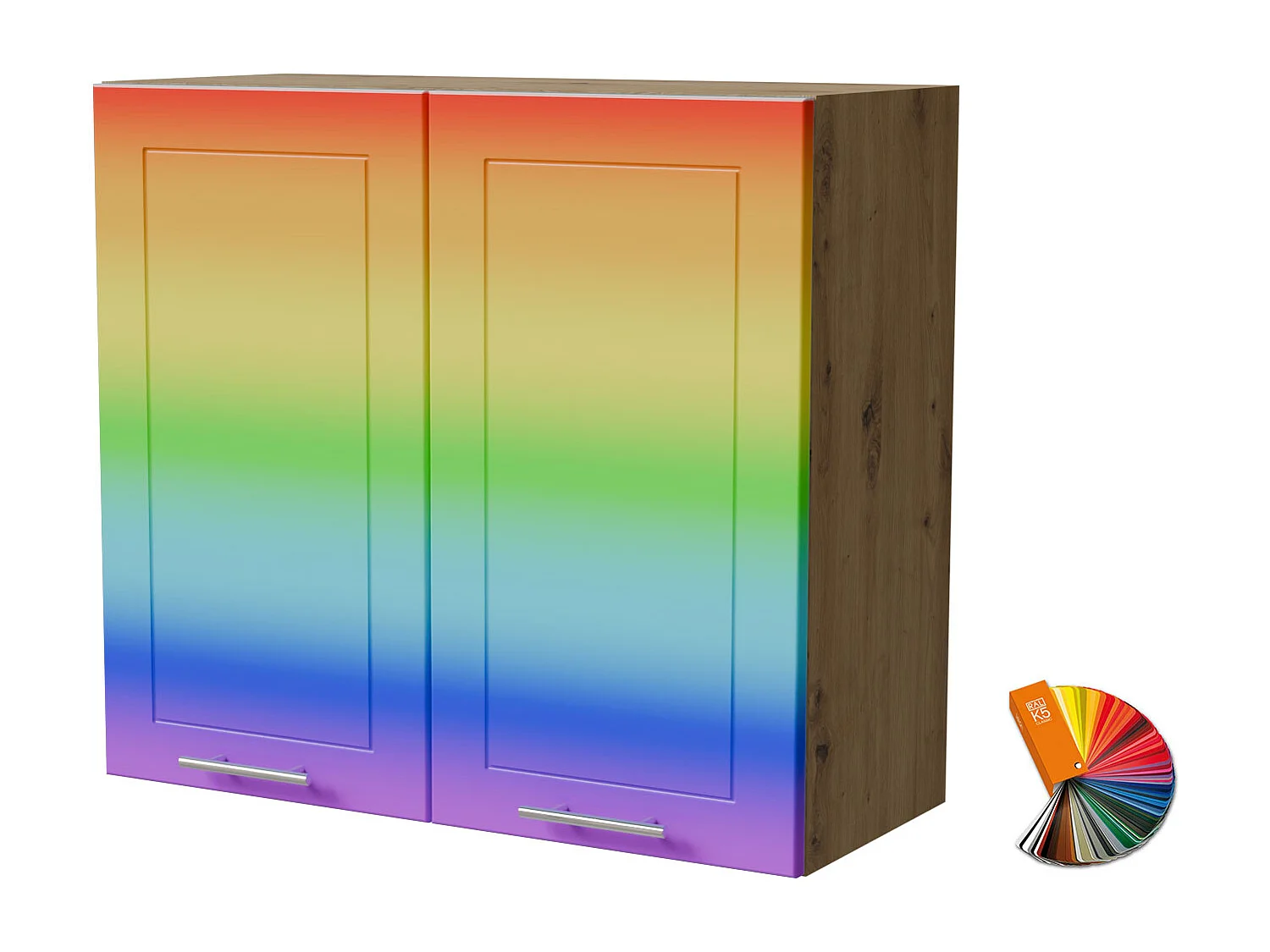 HÄNGESCHRANK Bari W3/80 RAL Wunschfarbe (K5) / Eiche Artisan 80 / 32,5 / 72cm