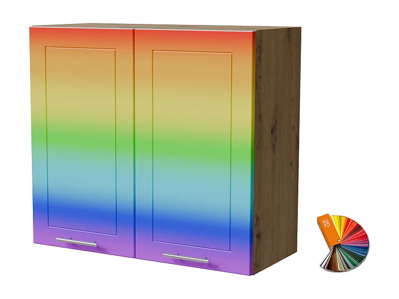 HÄNGESCHRANK Bari W3/80 RAL Wunschfarbe (K5) / Eiche Artisan 80 / 32,5 / 72cm