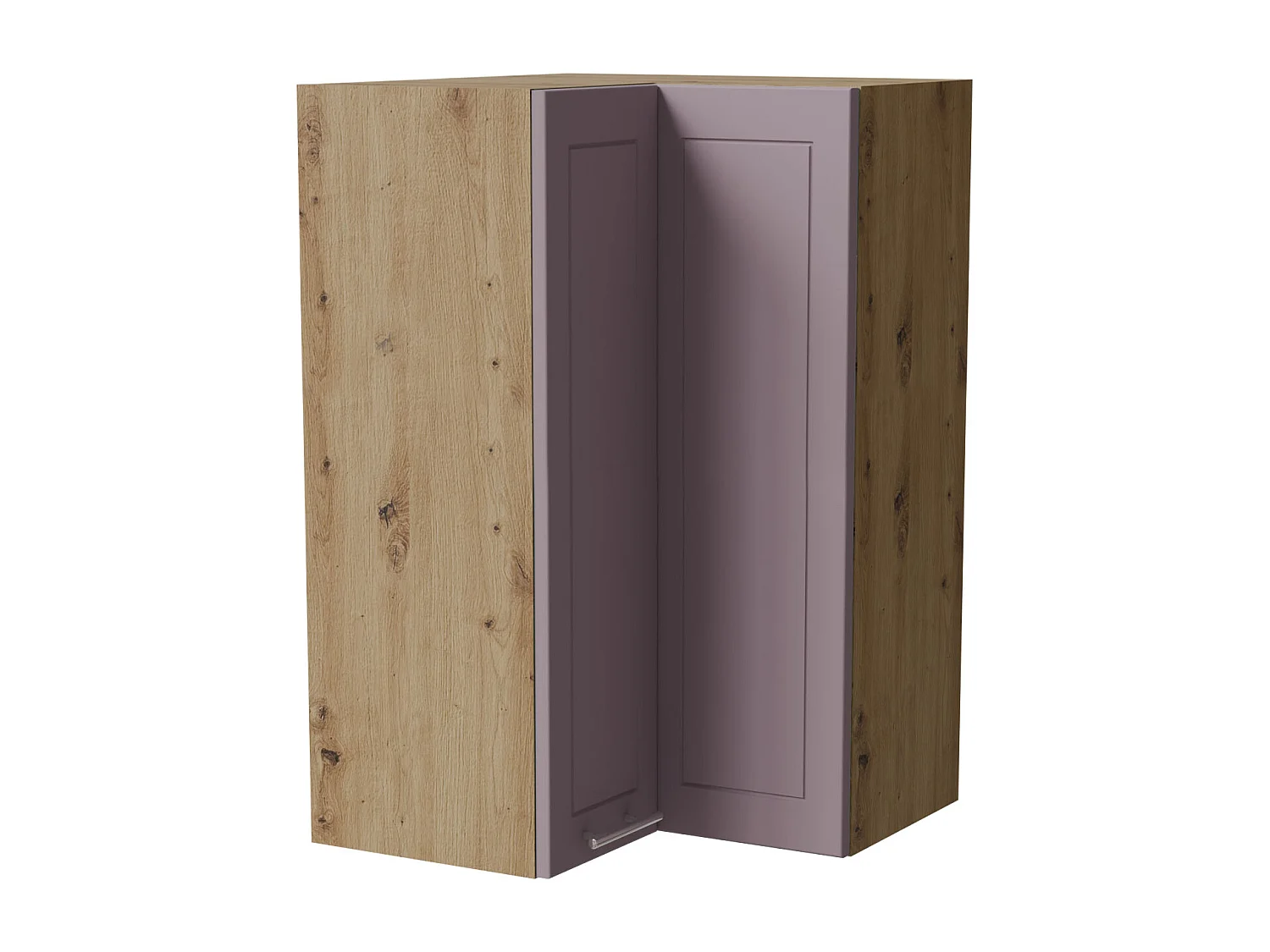 ECKHÄNGESCHRANK Bari W14/60 RAL 4009 pastellviolett (K5) / Eiche Artisan 60 / 60 / 96cm