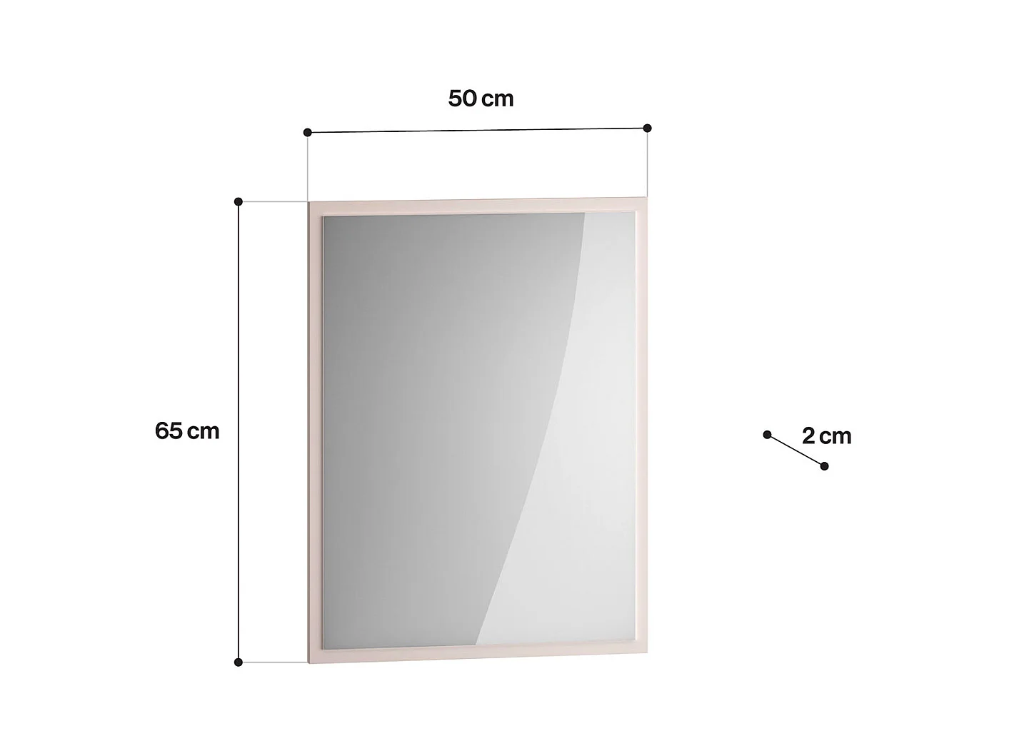 WANDSPIEGEL Voco Cashmere 49 / 2 / 65cm