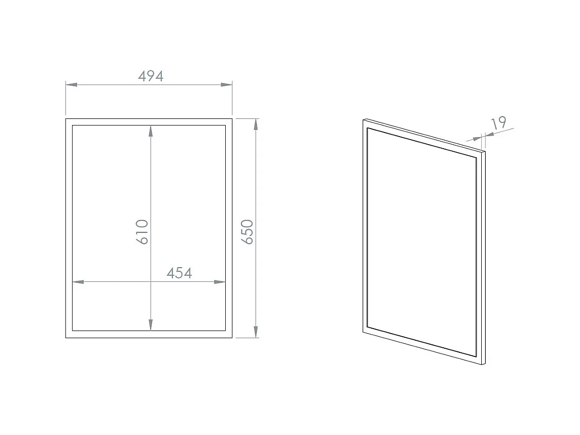 WANDSPIEGEL Voco Cashmere 49 / 2 / 65cm