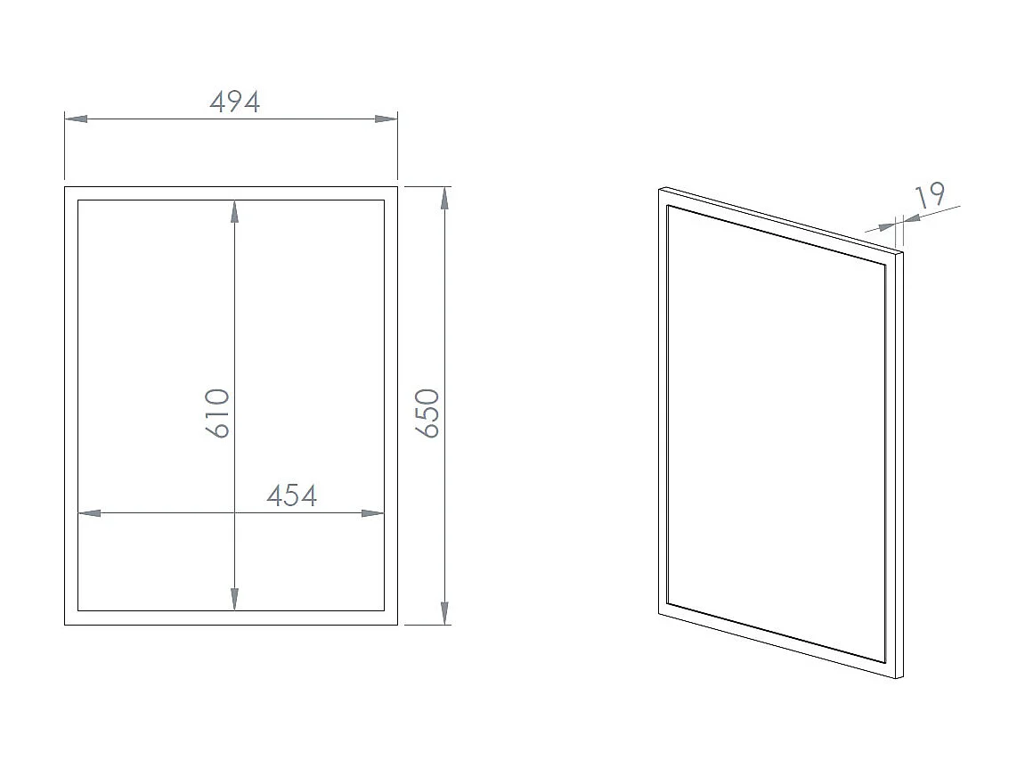 WANDSPIEGEL Voco Cashmere 49 / 2 / 65cm