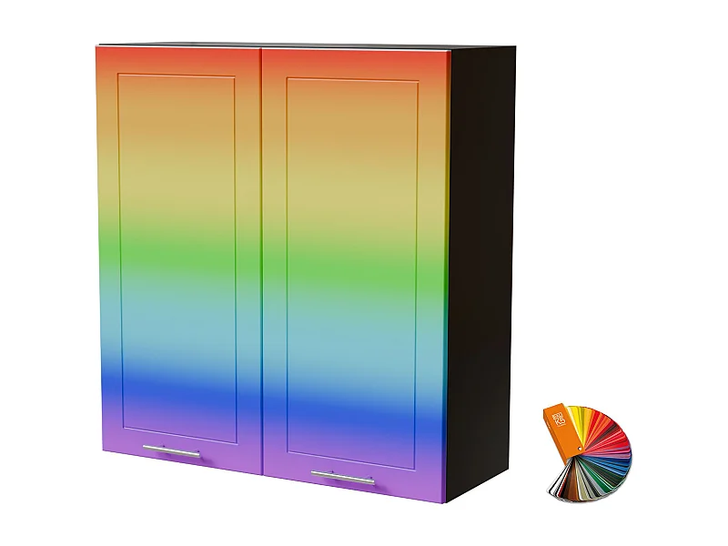 HÄNGESCHRANK Bari W4/90 RAL Wunschfarbe (K5) / Schwarz 90 / 32,5 / 96cm