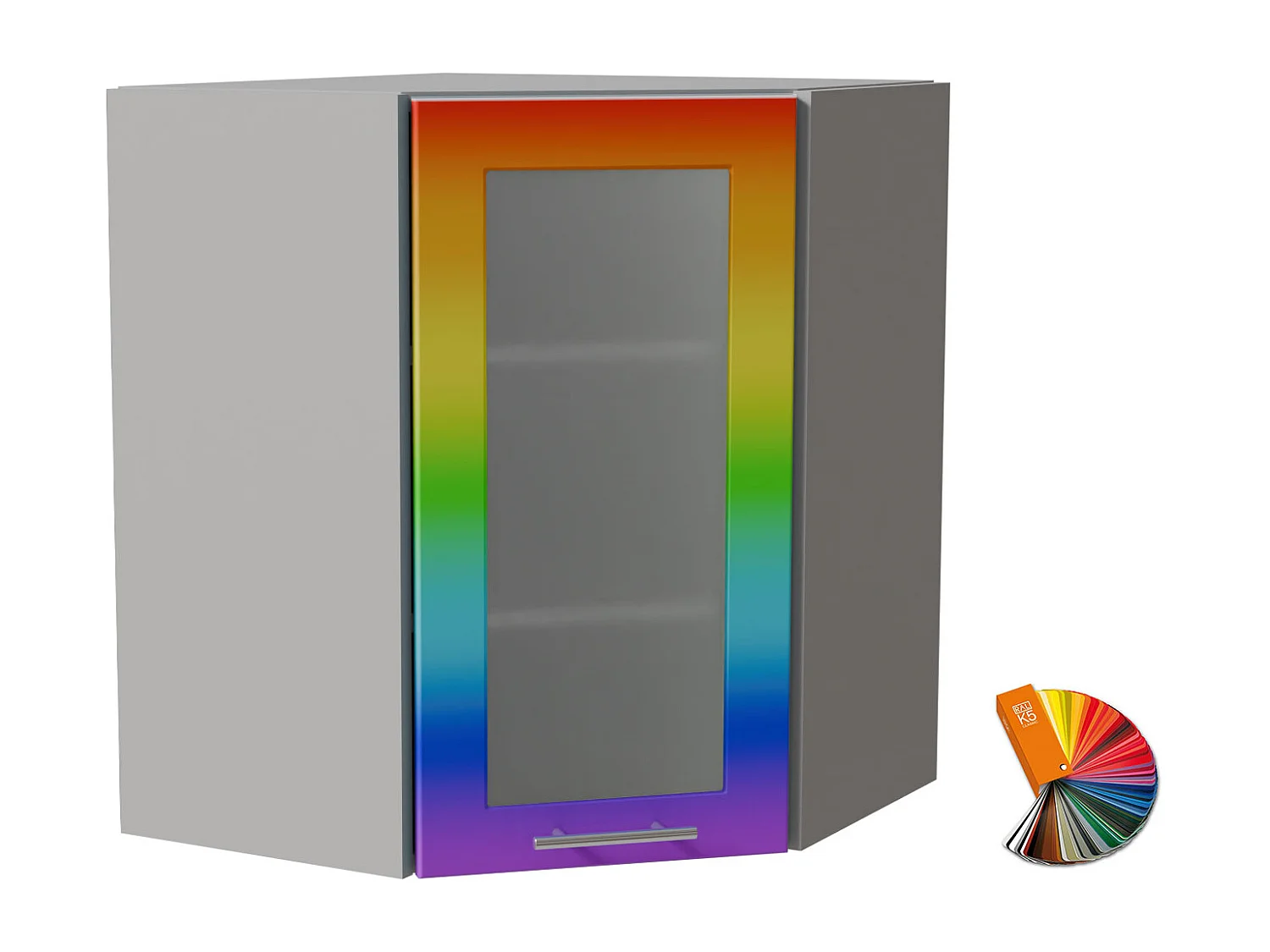 ECKHÄNGESCHRANK Bari W10S/60 RAL Wunschfarbe (K5) / Grau 60 / 60 / 72cm