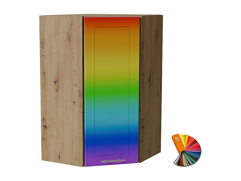 ECKHÄNGESCHRANK Bari W4/10/60 RAL Wunschfarbe (K5) / Eiche Artisan 60 / 60 / 96cm