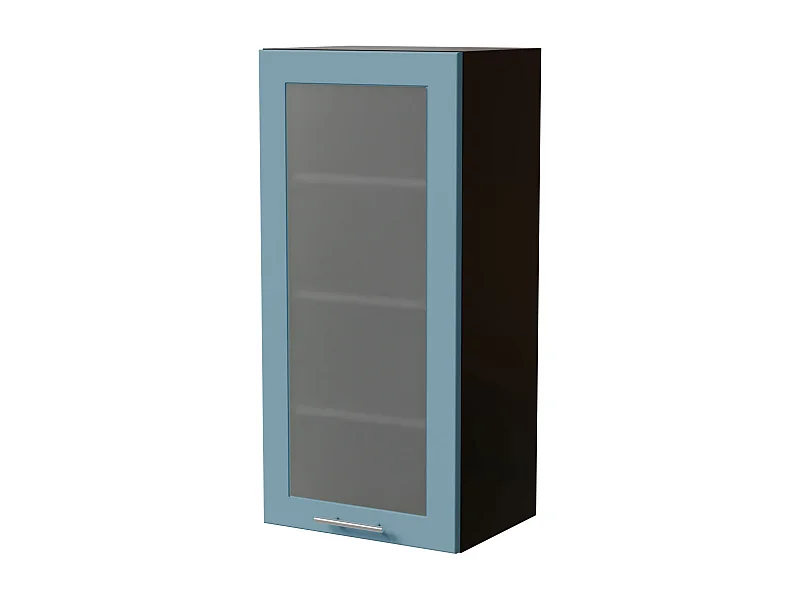 HÄNGESCHRANK Bari W4S/45 RAL 5024 pastellblau (K5) / Schwarz 45 / 32,5 / 96cm