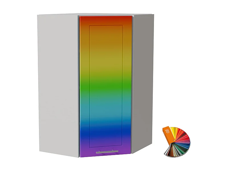 ECKHÄNGESCHRANK Bari W4/10/60 RAL Wunschfarbe (K5) / Weiß 60 / 60 / 96cm
