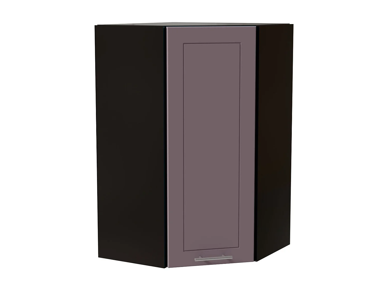 ECKHÄNGESCHRANK Bari W4/10/60 RAL 4009 pastellviolett (K5) / Schwarz 60 / 60 / 96cm