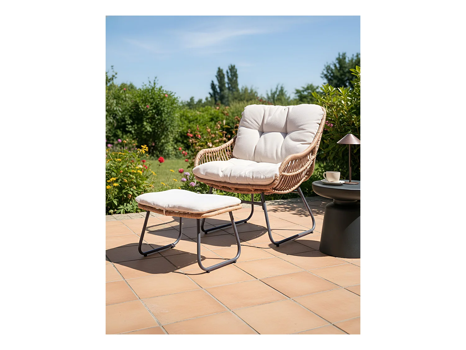 Chaise de jardin MESTRE Beige clair