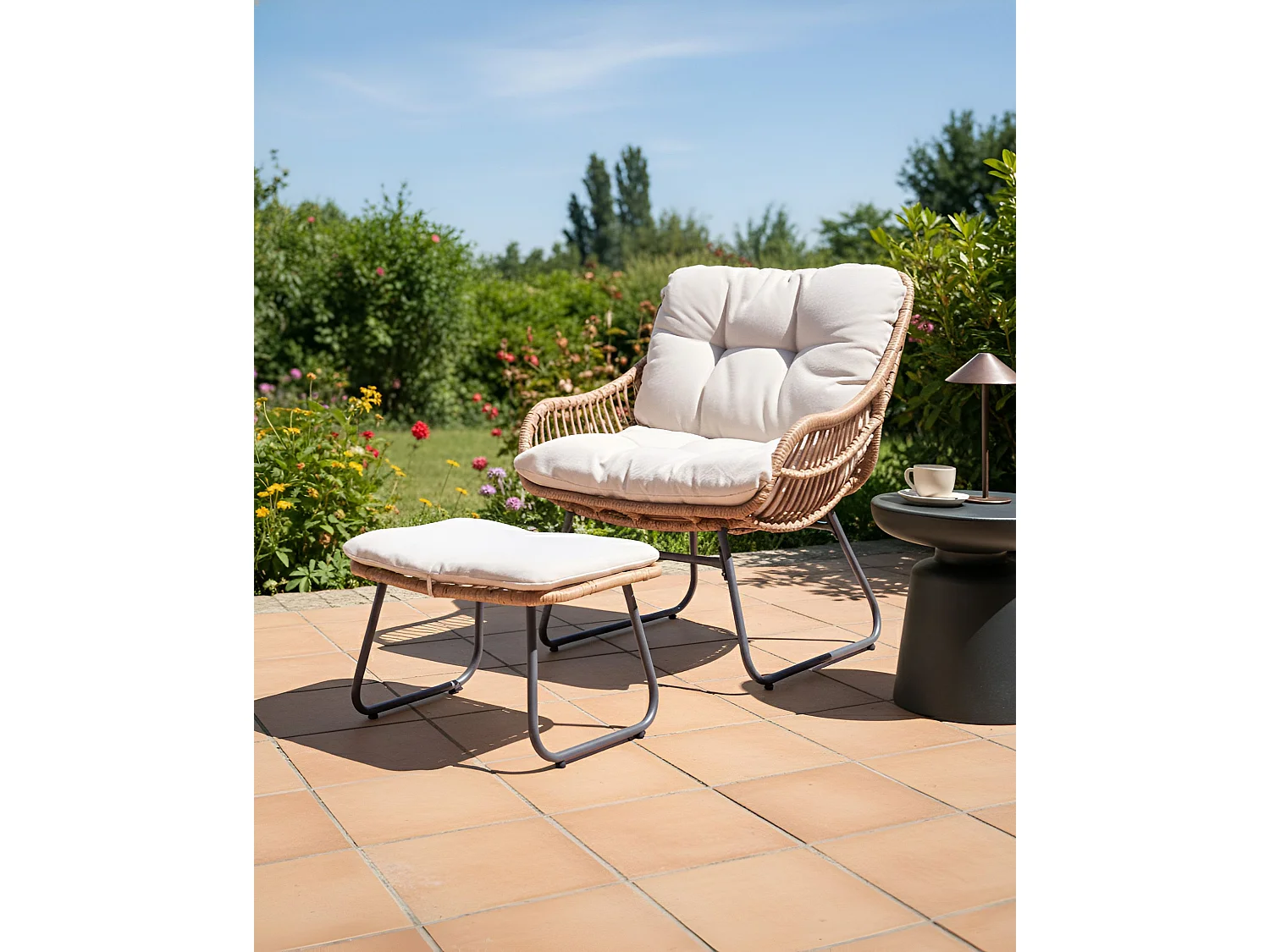 Chaise de jardin MESTRE Beige clair