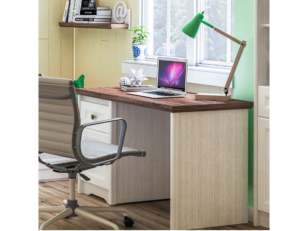 SCHREIBTISCH Tivoli weiß gewischt / Eiche Sterling 120 / 60 / 75cm