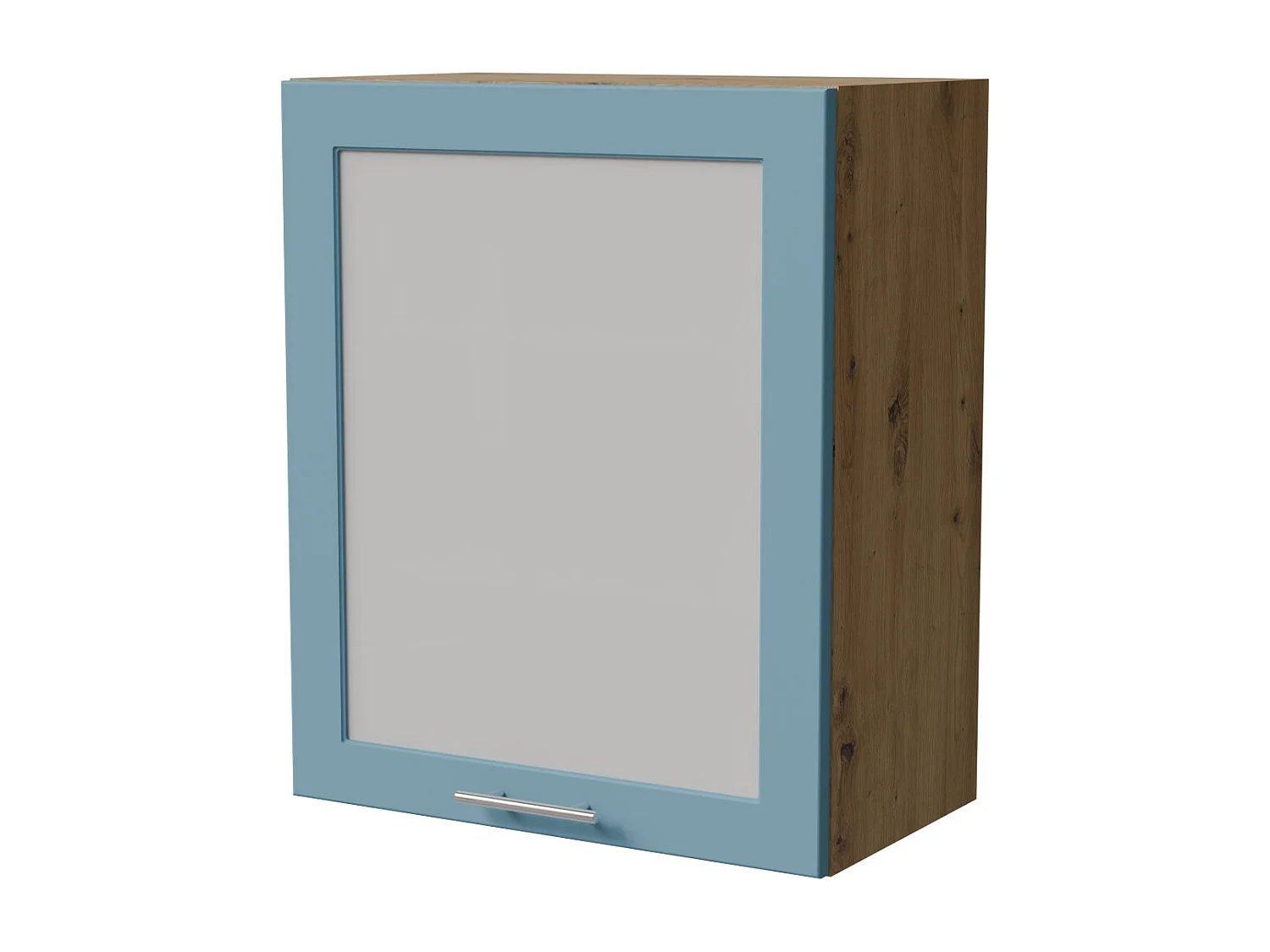 HÄNGESCHRANK Bari W2S/60 RAL 5024 pastellblau (K5) / Eiche Artisan 60 / 32,5 / 72cm