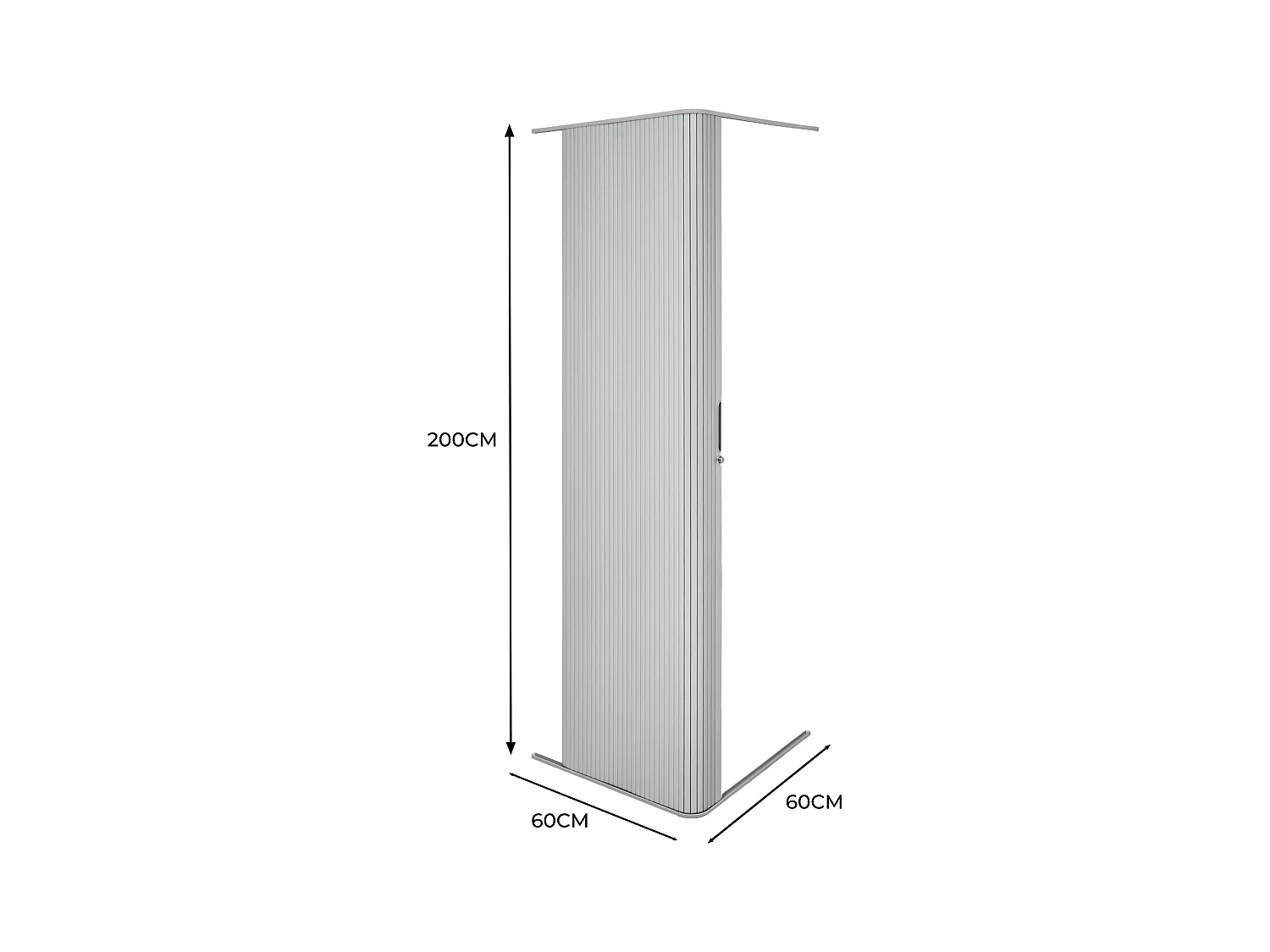 Oprolbare Douchedeur voor Camper - Zilver