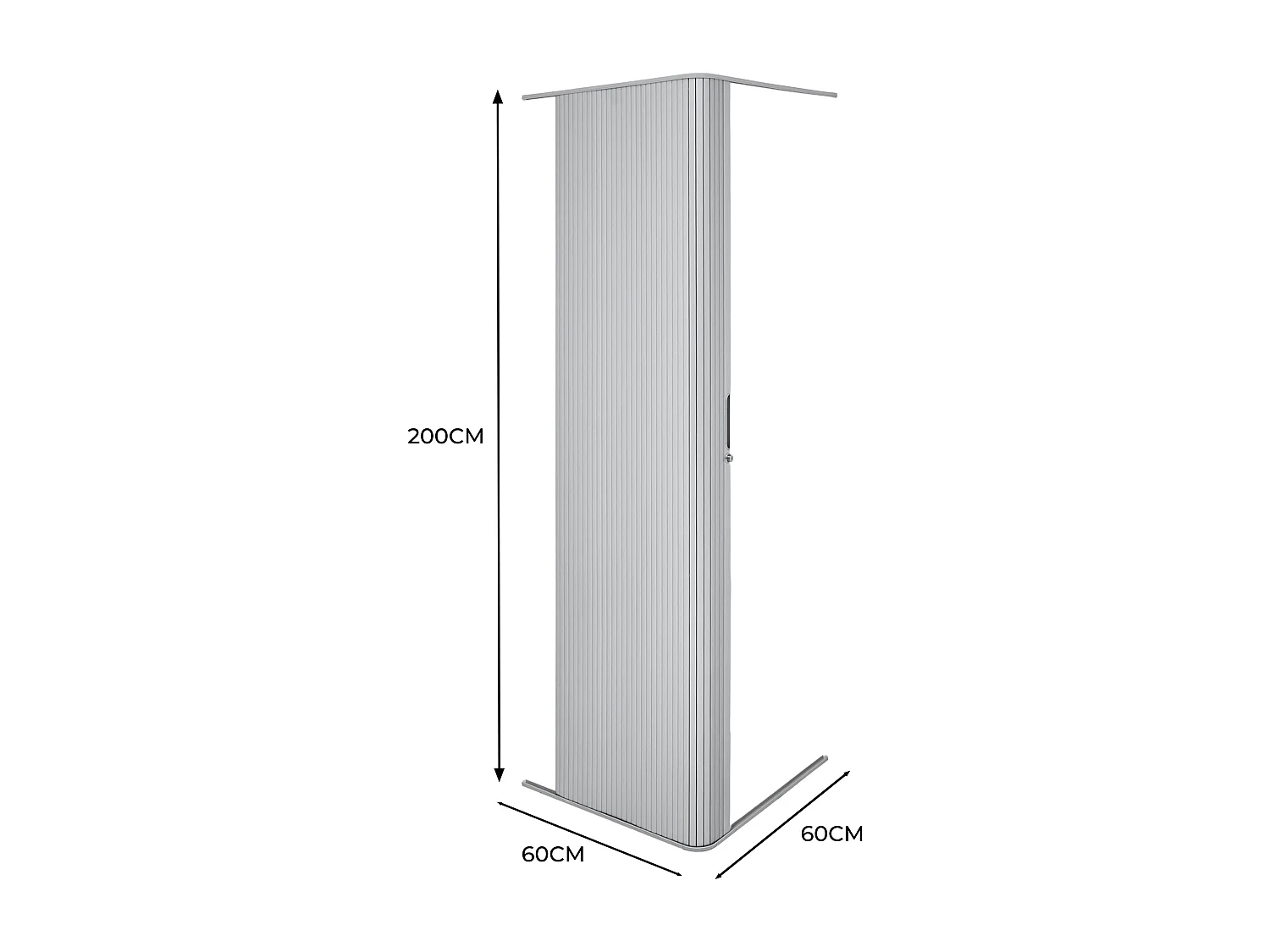 Rollladen Duschtür – Silber