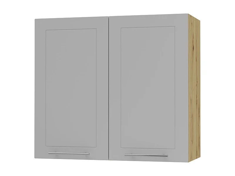 HÄNGESCHRANK Bari W3/80 RAL 7040 fenstergrau (K5) / Eiche Artisan 80 / 32,5 / 72cm