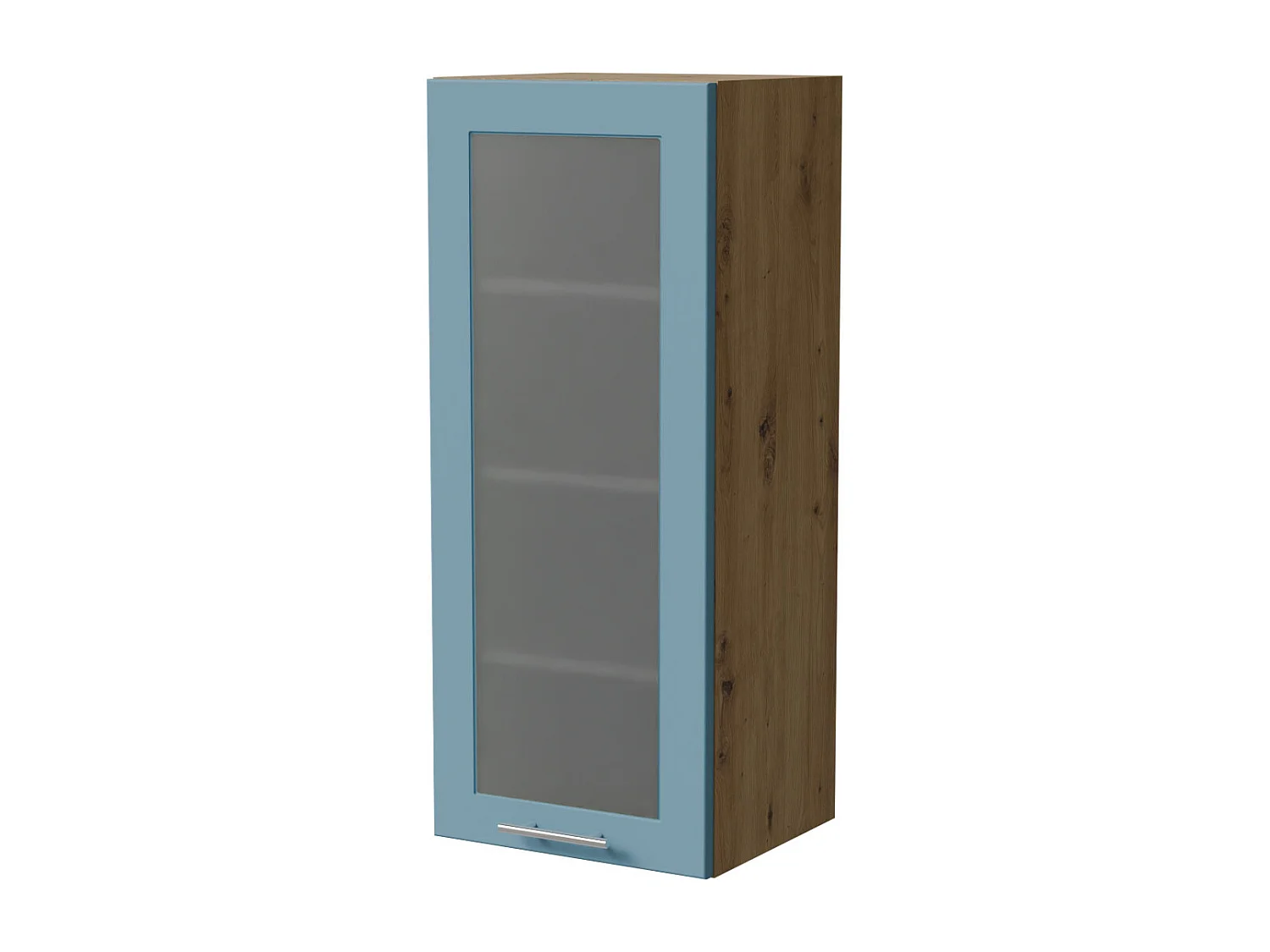 HÄNGESCHRANK Bari W4S/40 RAL 5024 pastellblau (K5) / Eiche Artisan 40 / 32,5 / 96cm