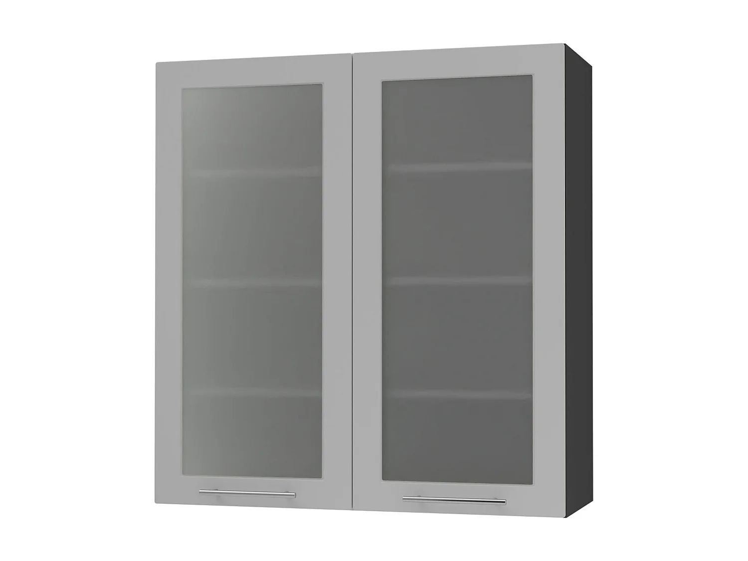 HÄNGESCHRANK Bari W4S/90 RAL 7040 fenstergrau (K5) / Schwarz 90 / 32,5 / 96cm
