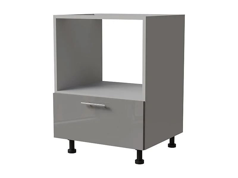 HERDUMBAUSCHRANK Essen D11K/60/Kompakt Grau Hochglanz / Grau Matt 60 / 50 / 82cm